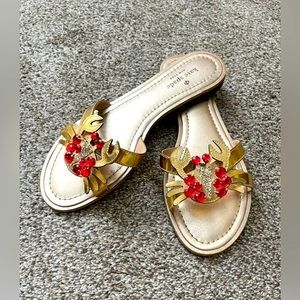 Kate Spade Embellished Crab sandals